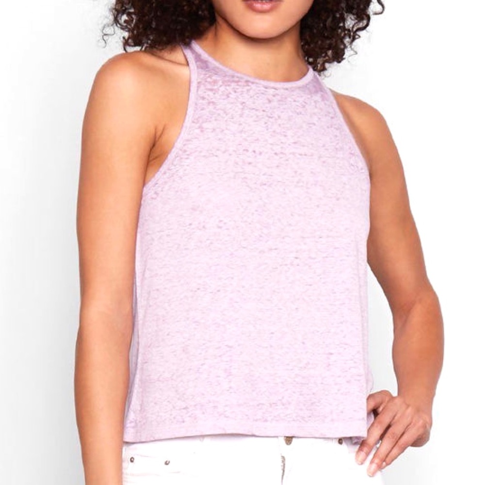 Threads 4 Thought Vintage Wash Purple Holten Tank High Neck Swing Top NWT